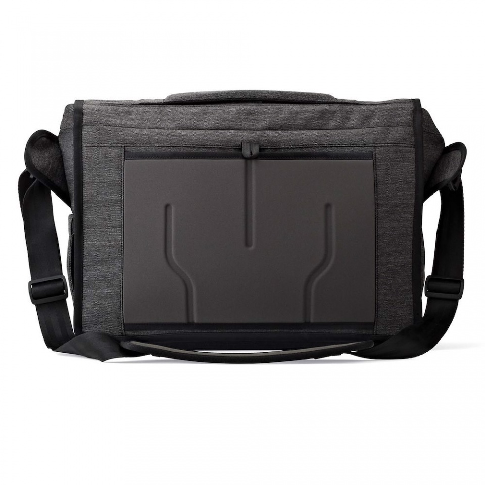 Paul's Boutique Black Gray Canvas Back Pack & Shoulder Bag Handbag 